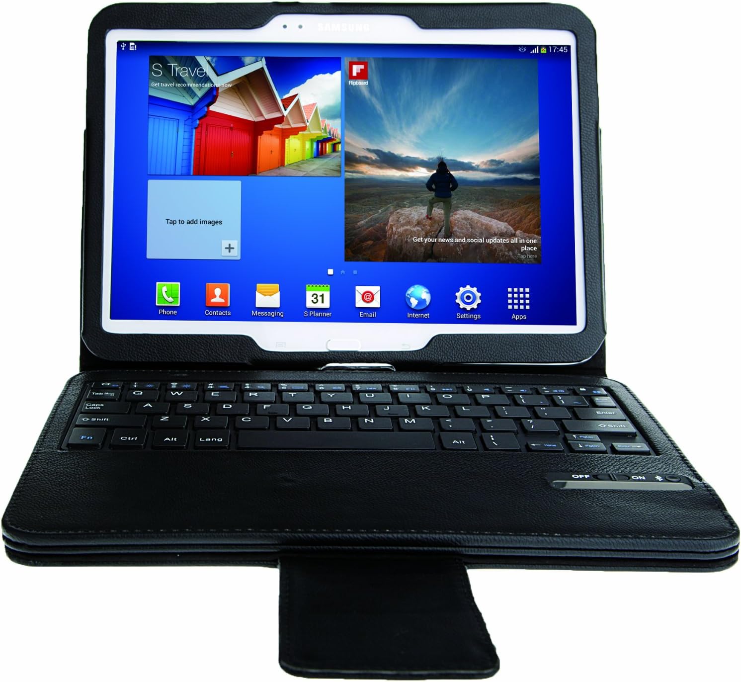 VSTN®Samsung Galaxy Tab 3 10.1 Bluetooth Keyboard Portfolio Case - DETACHABLE Bluetooth Keyboard Stand Case / Cover (For Galaxy Tab 3 10.1 , BLACK)
