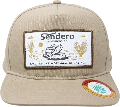 Sendero Provisions Co Parche serigrafiado Diamondback Snapback Sombrero marrón talla única Marrón talla única
