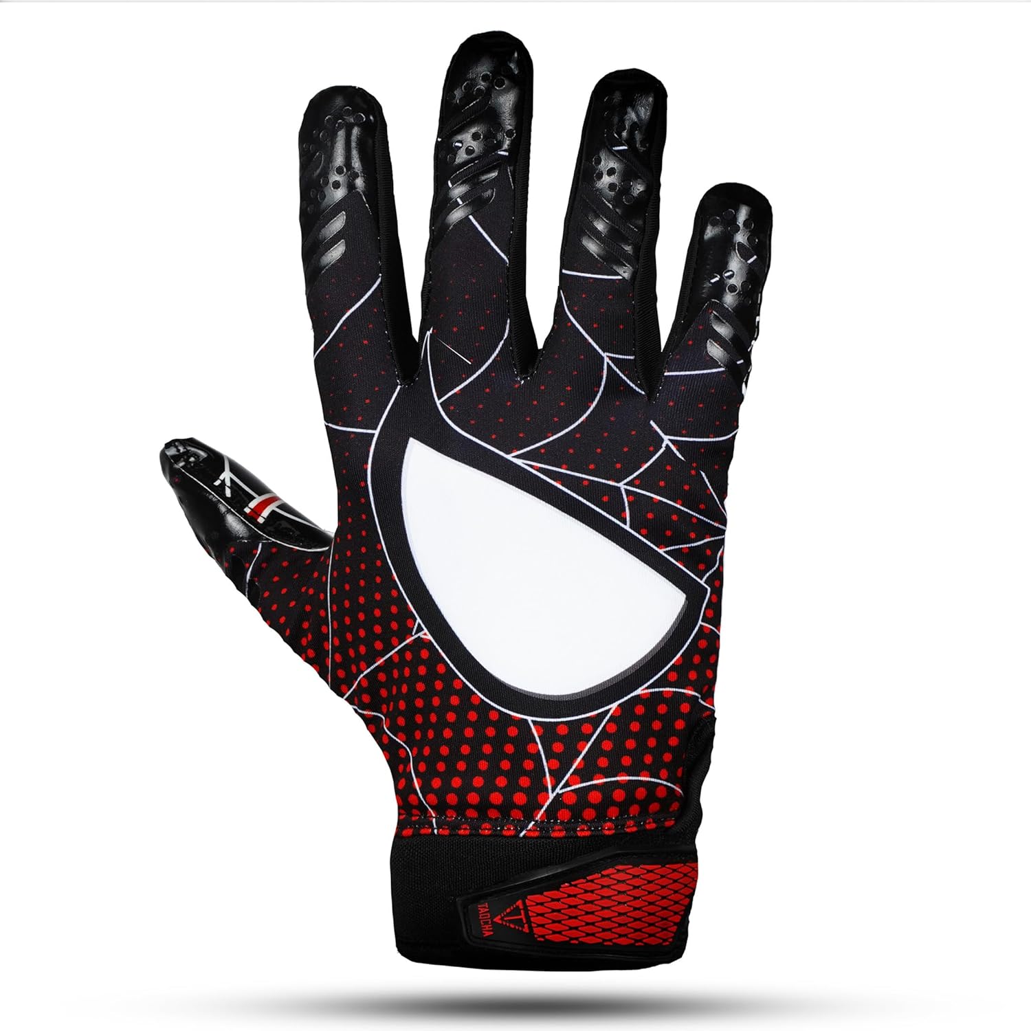 TAQCHA Football Gloves - Tacky Grip, Skin Tight Adult Receiver Gloves - Pro Elite Super Sticky Performance - Men's Sizes
