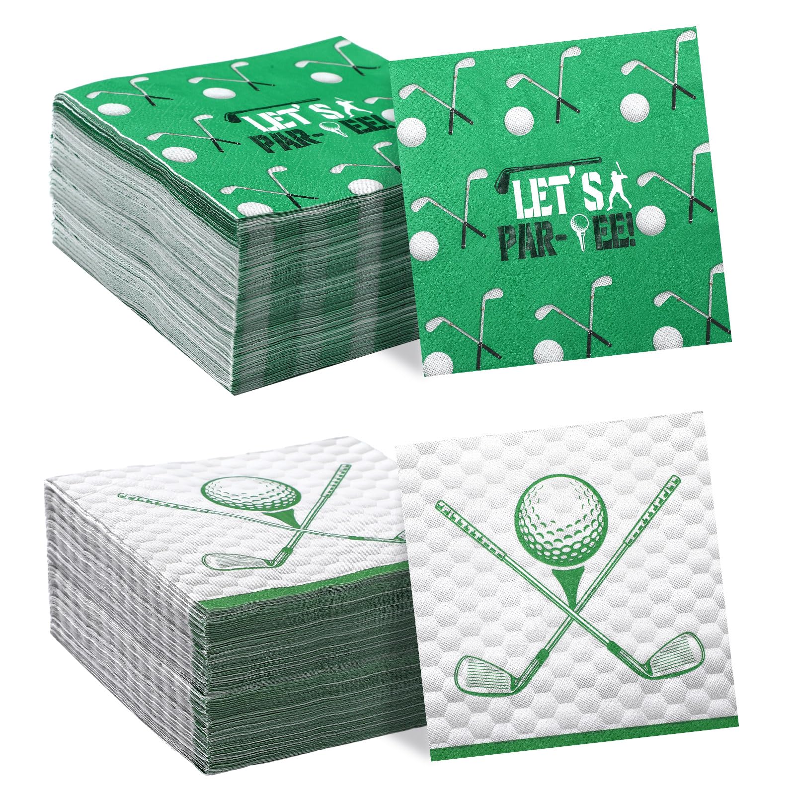 Teenyyou 200 Pcs Golf Napkins Bulk, Lets Par Tee Birthday Party Decorations