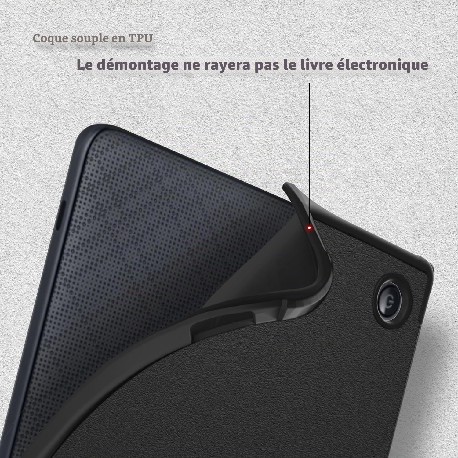 Étui Housse Coque pour Kobo Libra Colour (2024) / Kobo Libra 2 (2021) 7" eReader, Case avec Fonction de Veille/réveil Automatique et Fermeture magnétique,Noir