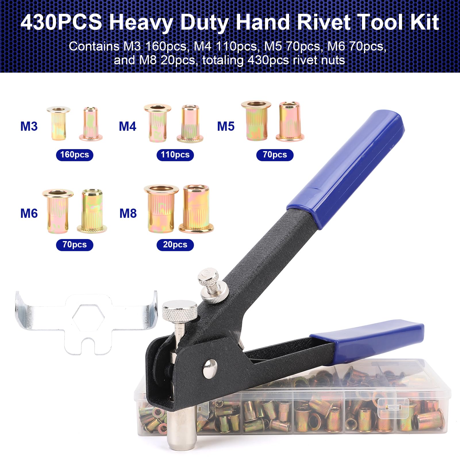 Ejoyous 430pcs Rivet Nut Tool Kit - Image 2