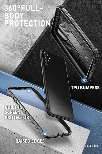 Miniatura 3 de i-Blason Armorbox - Funda diseñada para Samsung Galaxy S23 FE con soporte y clip para cinturón, carcasa resistente de cuerpo completo con protector