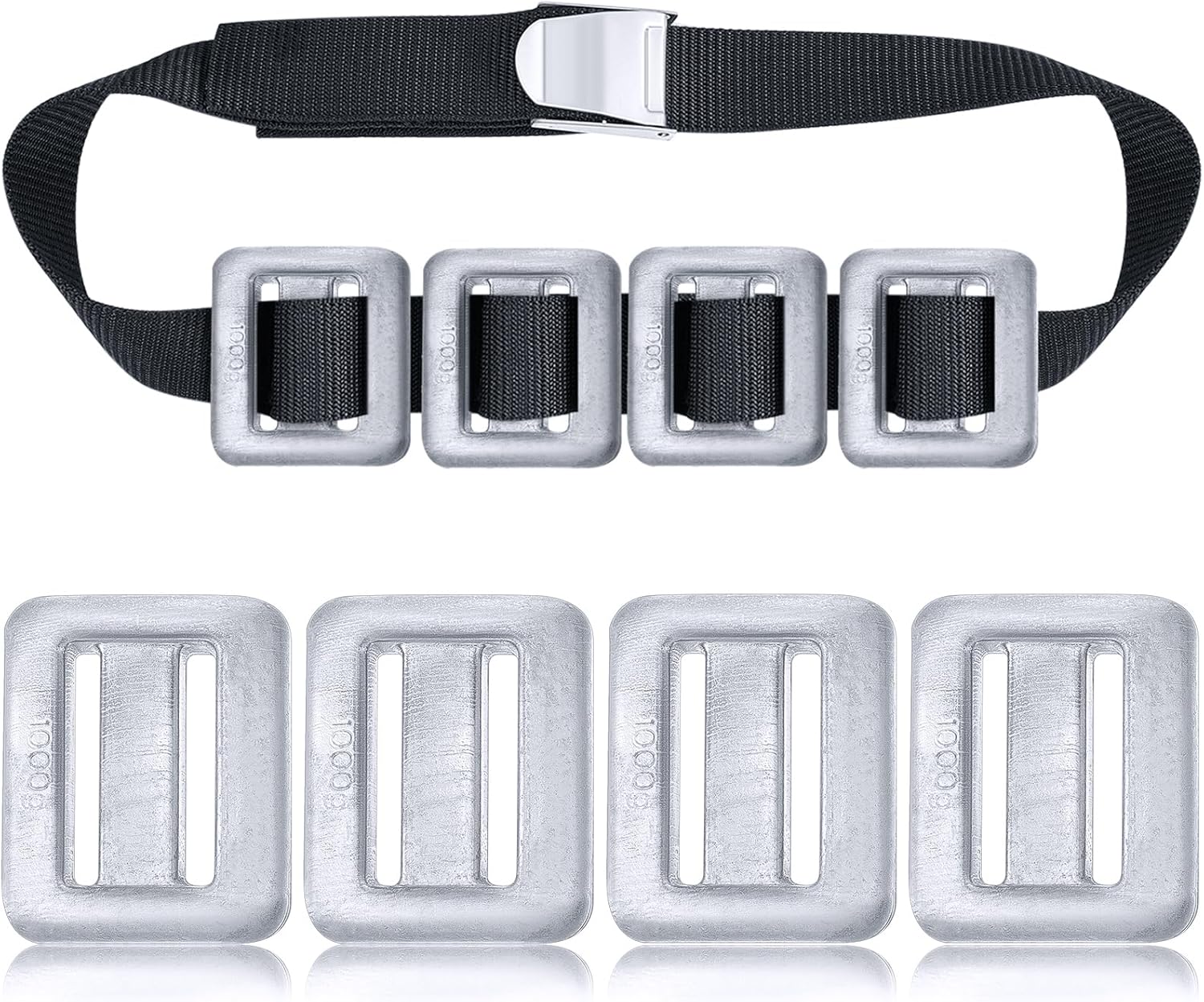 4 Pcs Dive Weights for Scuba with 1 Pcs Scuba Diving Weight Belt Set Scuba Weights Nylon Long Scuba Weight Belt with Metal Quick Release Buckle for Summer Free Diving Spearfishing