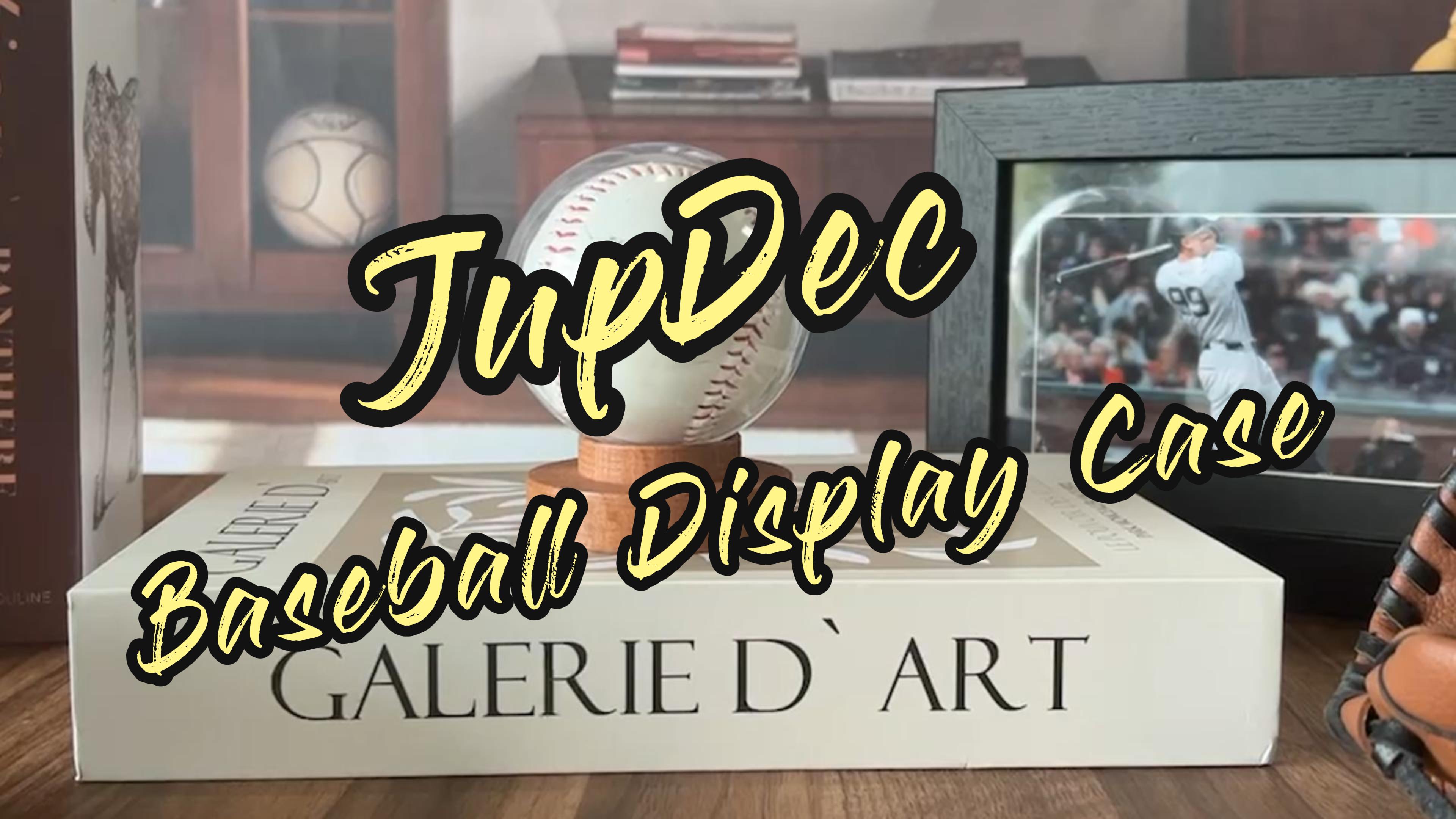 Baseball Display Case With LED Light, Wooden Base Baseball Case Display For Balls - View #4