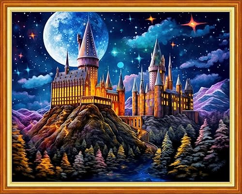 Miniatura 42 de Joyhoor Kits de punto de cruz para principiantes, suministros de punto de cruz estampados, kits de bordado de costura preimpresión para adultos