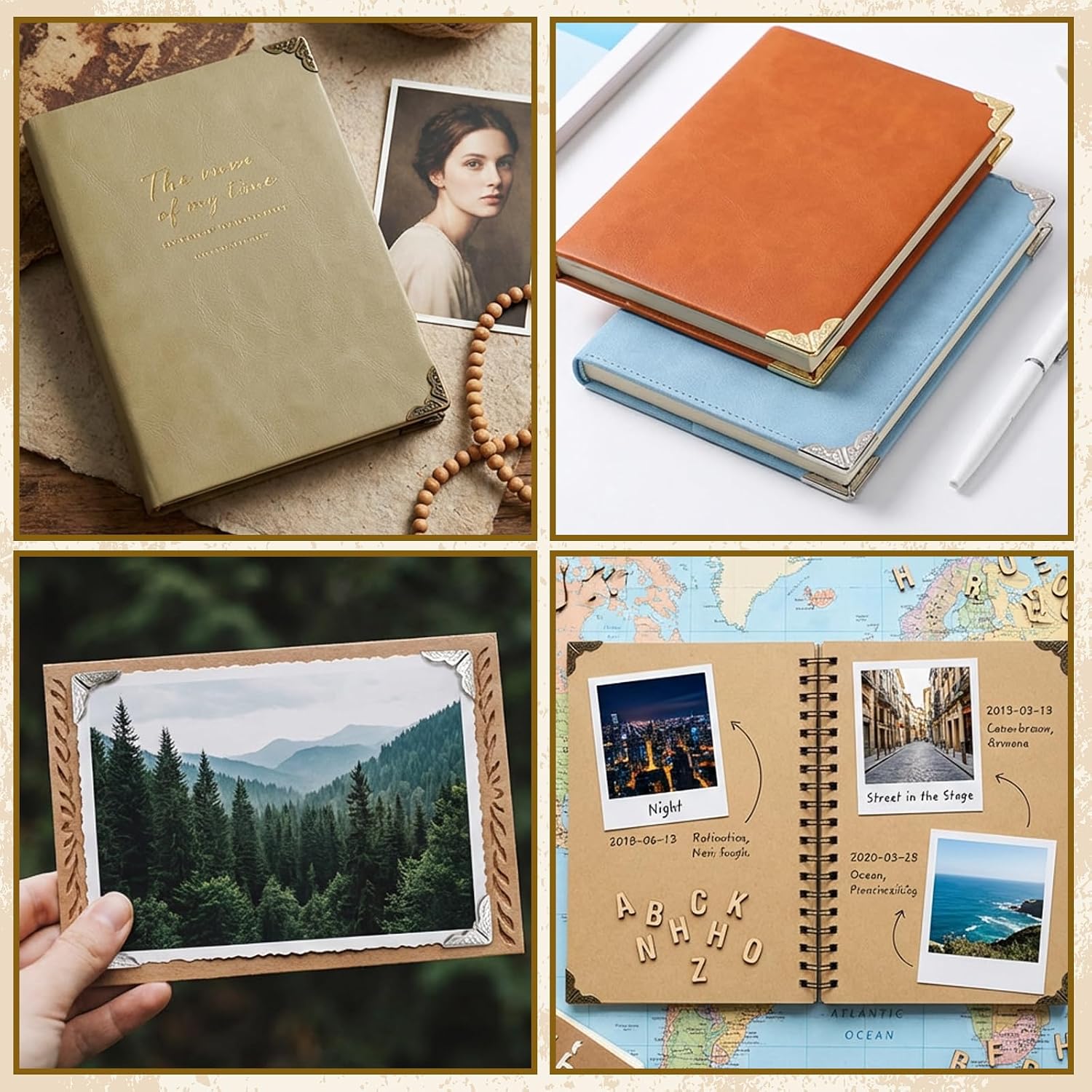 100pcs Metal Vintage Book Corner Protectors, Retro Book Corner Protectors Vintage Small Iron Corners Protector Retro Decorative Paperback Books Edge Protector for Scrapbook, Photo Album, 5 Colors
