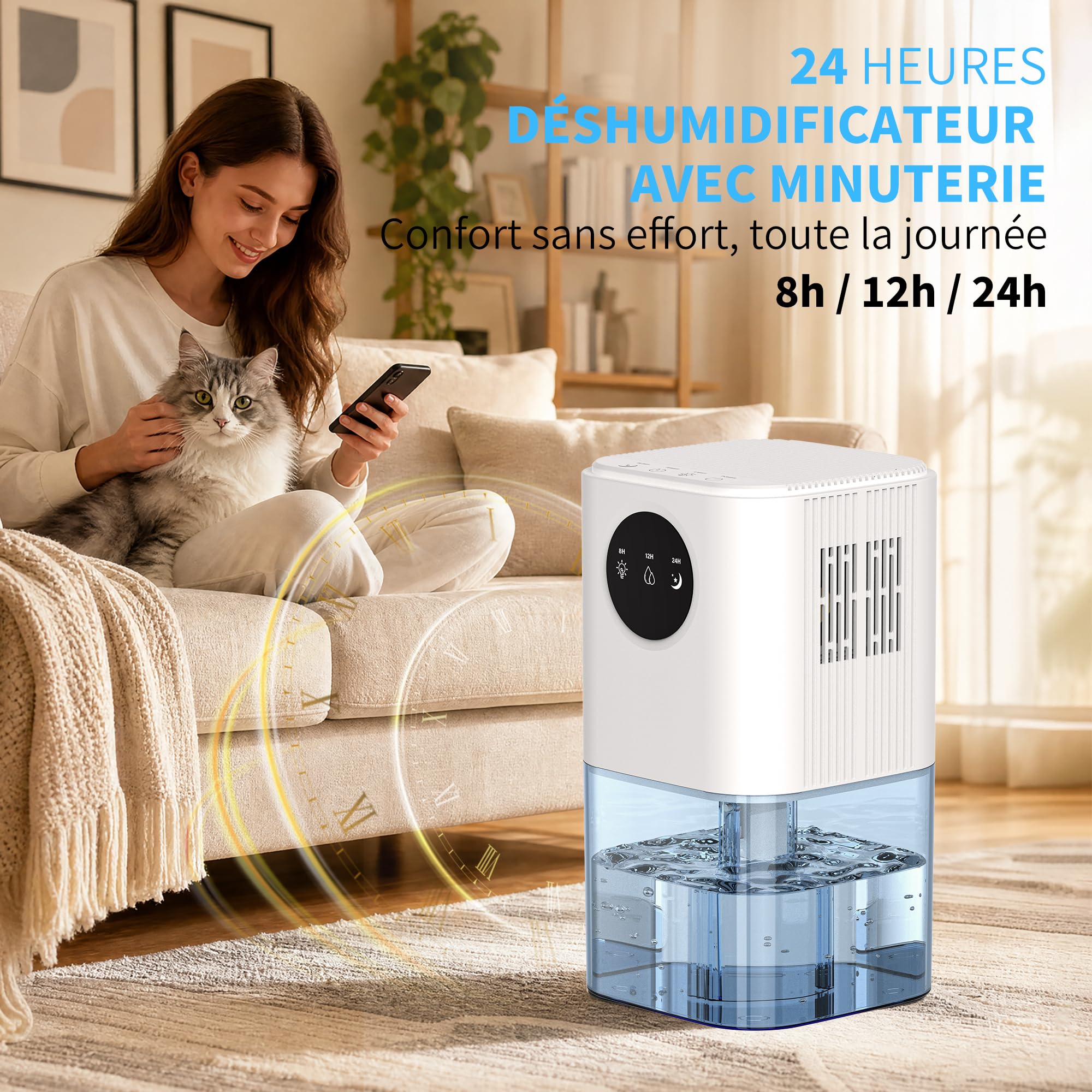 Déshumidificateur d'Air Électrique 1700 ml