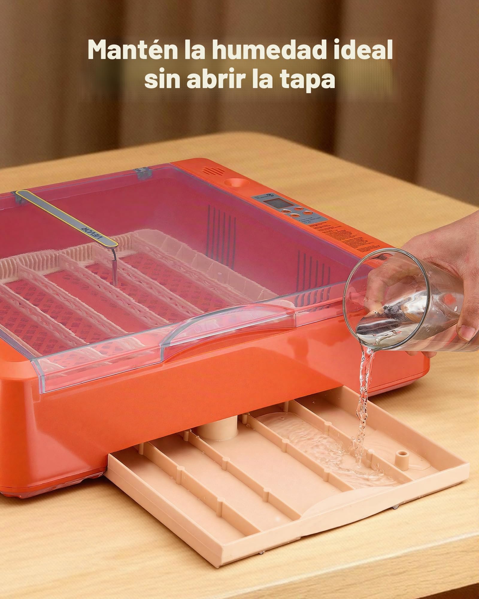 VEVOR Incubadora Huevos, Volteadora Automática con Indicador LED, Pantalla de Temperatura y Control de Humedad, Ventana Transparente con Vista 360°, para Pollitos, Patos (36 Huevos)