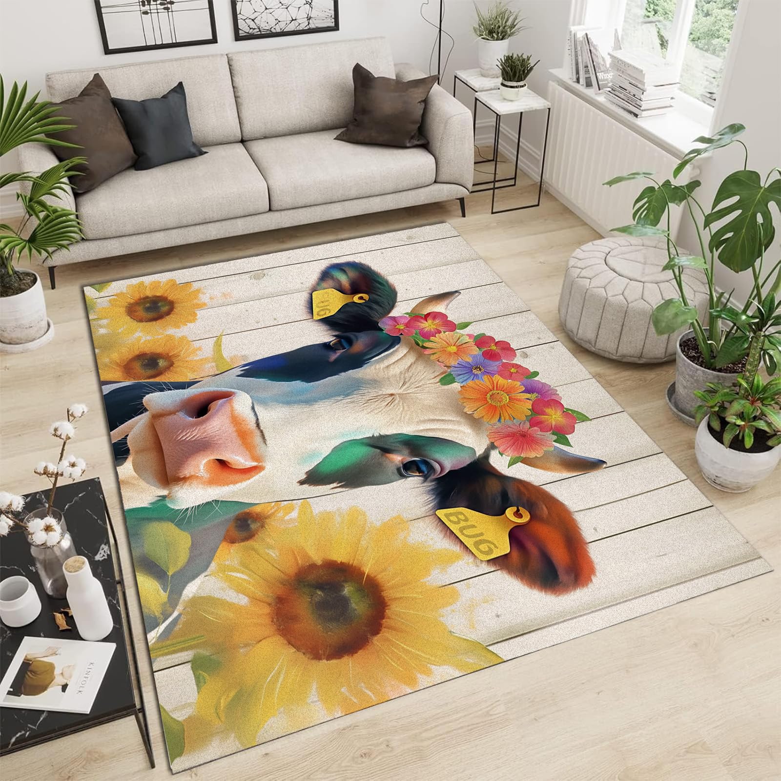 Tapis de salon à poil court doux et résistant pour sublimer un bureau contemporain