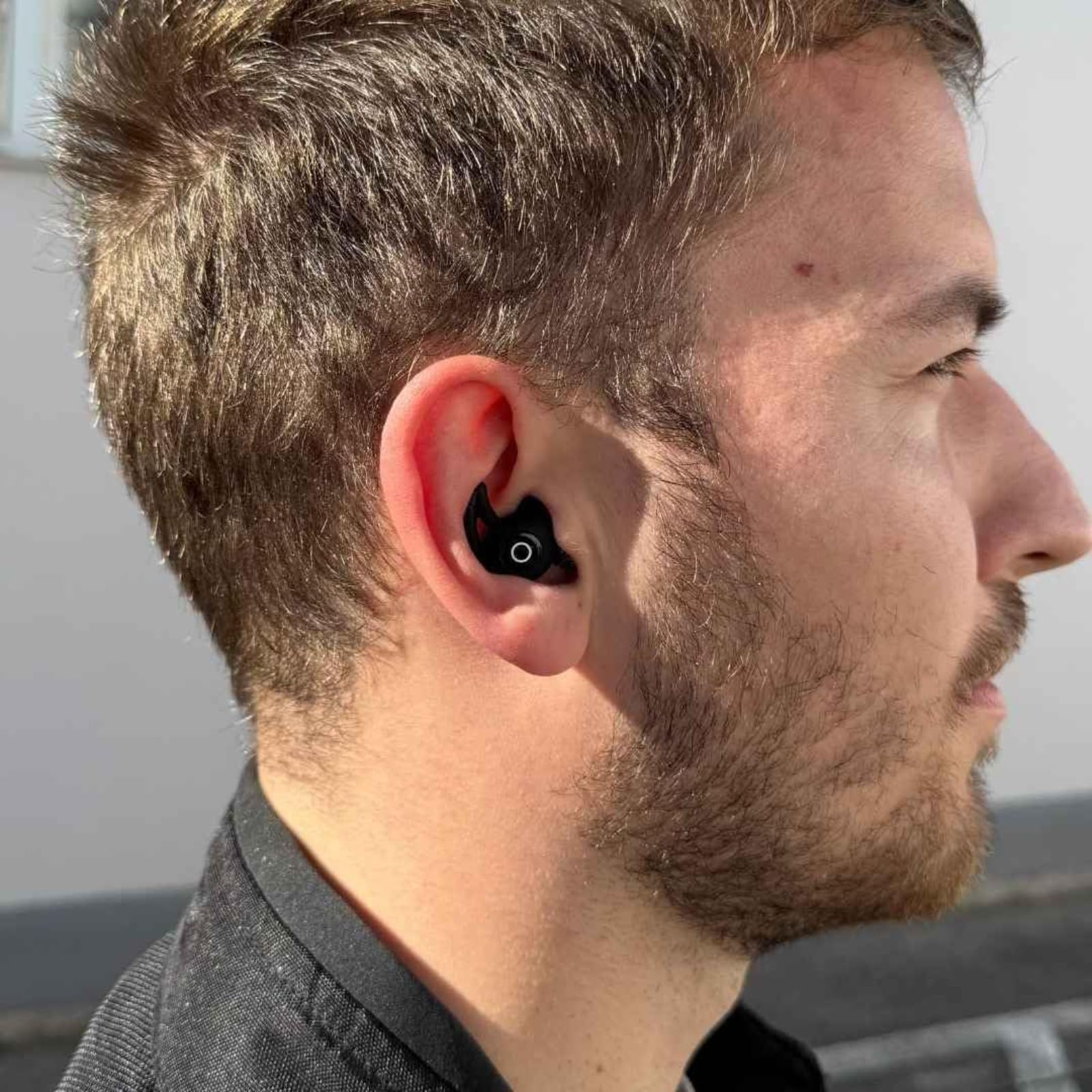 Artevive Bluetooth Moto Earbuds,Tapones para Dormir con Cancelación De Ruido, Auriculares Pequeños E Impermeables, Batería De Larga Duración (Negro)