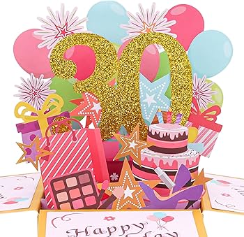 Papercrush® Pop Up Birthday Card 30th Birthday - Original 3D