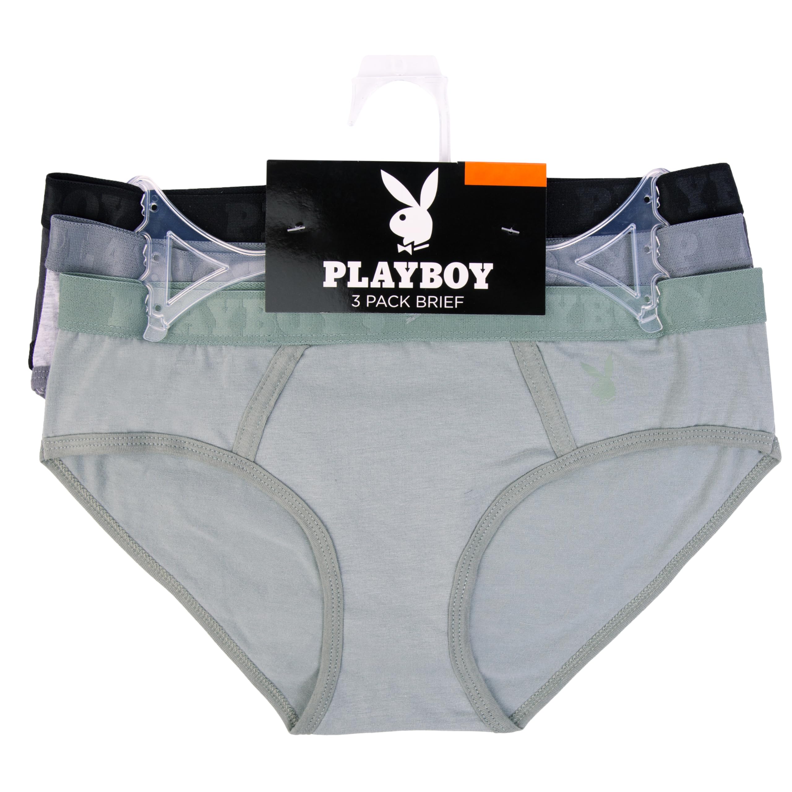 Playboy womens Juniors Ladies Bunny Print Underwear and Sports Bra Sets in Sizes Xxs-xl: Small 3-pack Basic Boyfriend Brief
