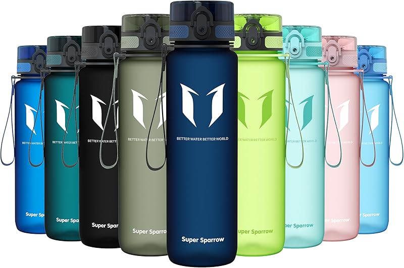 Super Sparrow Bouteille d'eau - Gourde - 350ml/500ml/750ml/1000ml - sans BPA - Convient pour Le Sport, la randonnée, l'école, Le Bureau, en Plein air