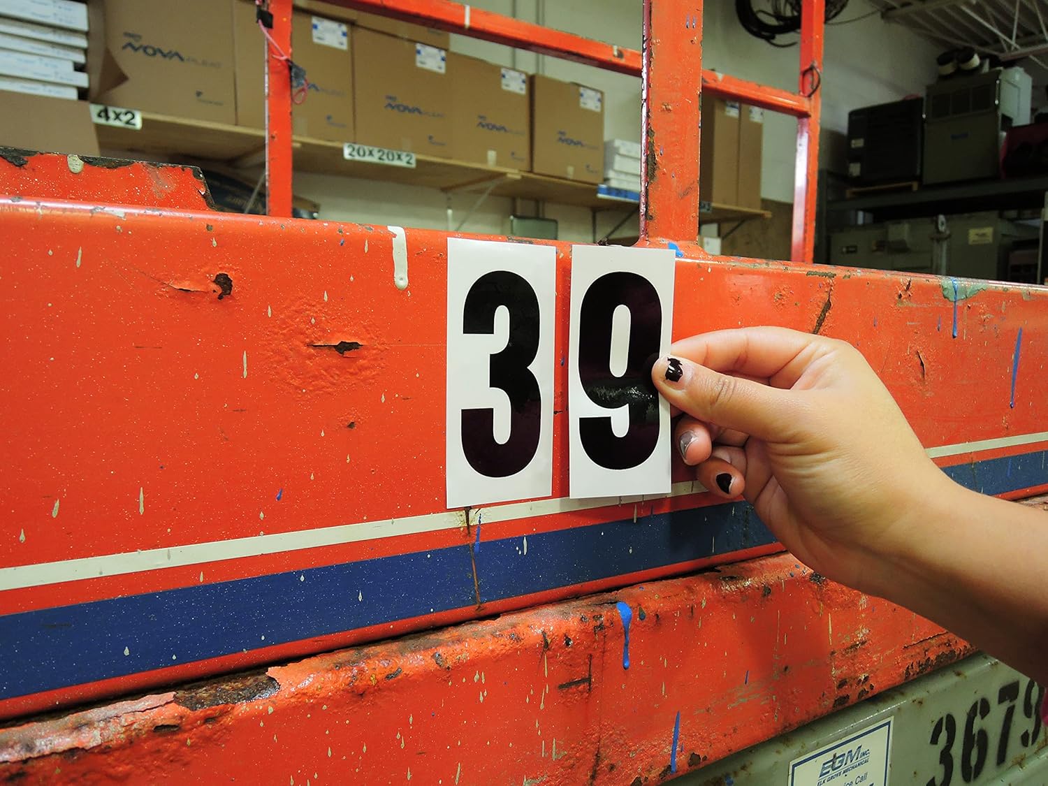 Stick on Vinyl, Self Adhesive Reflective Numbers ONLY, Stick on Numbers for Signs, Boats, Numbers, 3/4 Inch, Waterproof, Individual Stickers, (Black ON White)