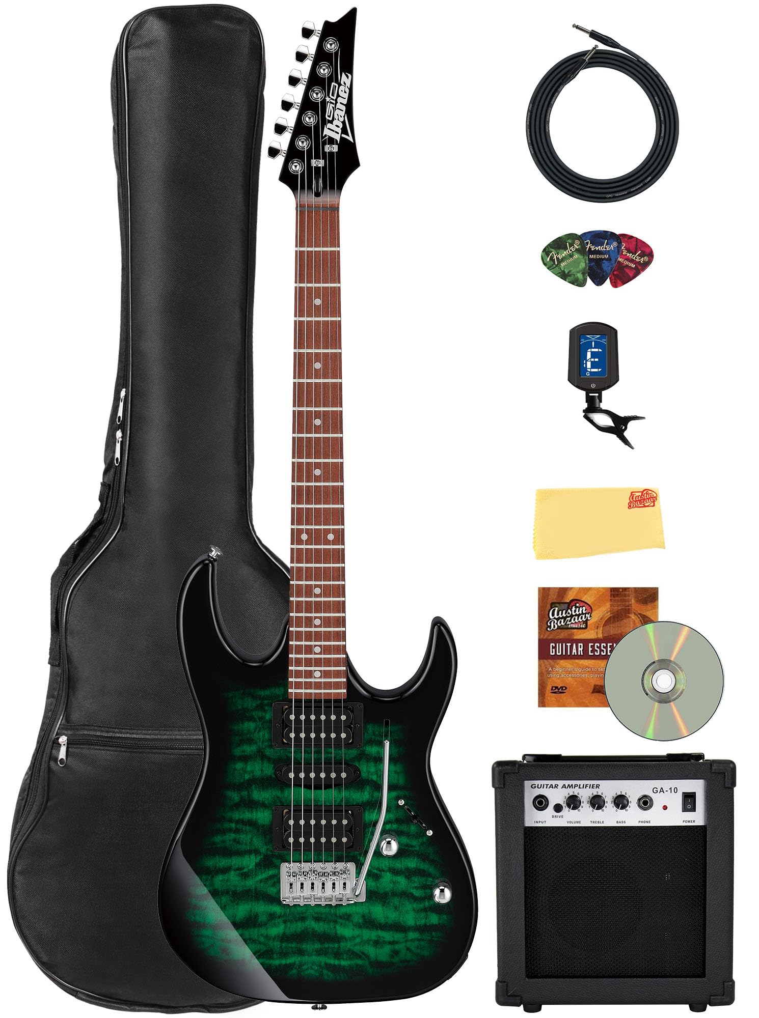 Ibanez GRX70QA GIO Electric Guitar Bundle