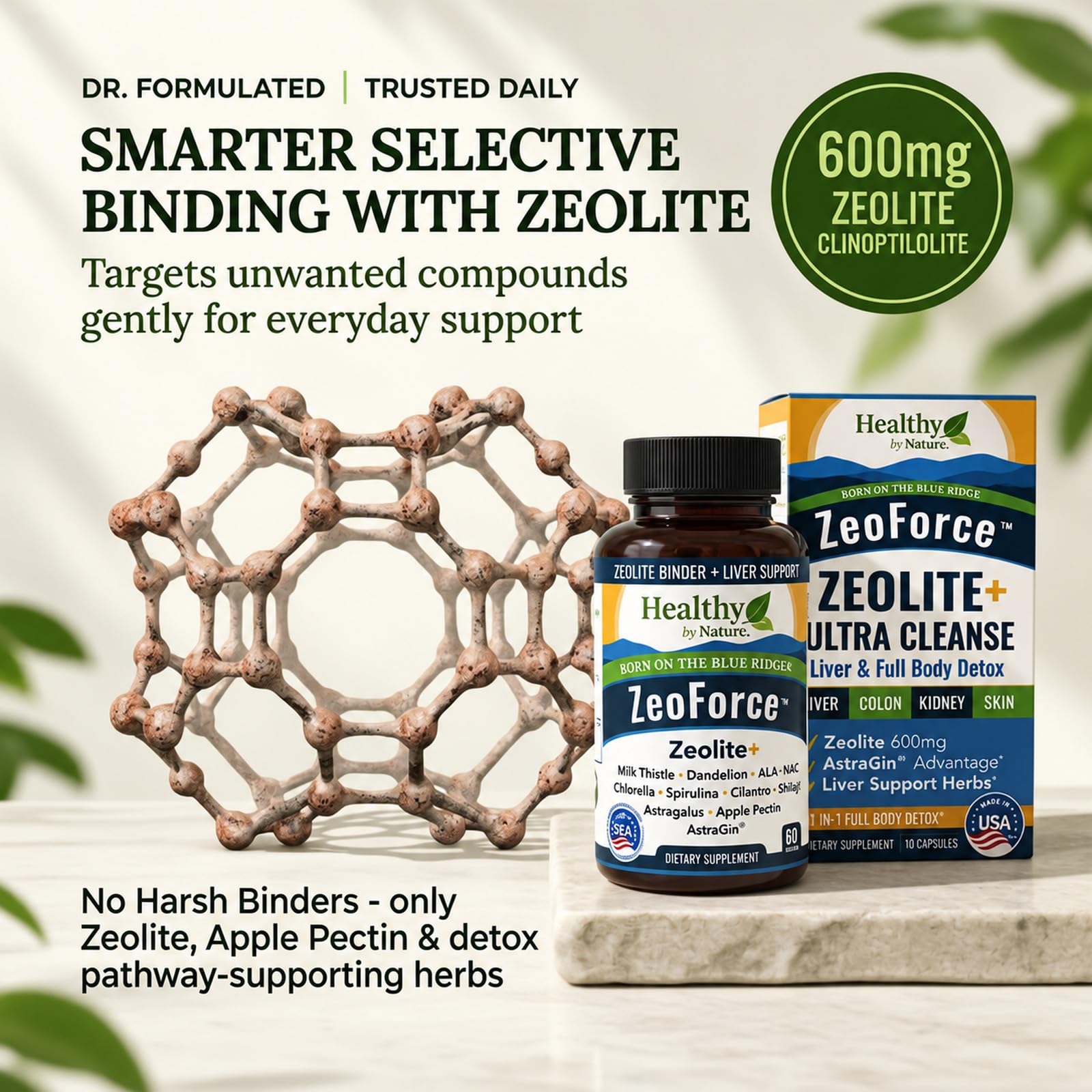 Zeolite + Liver Ultra Cleanse | Heavy Metal & Microplastic Detox Binder Support for Adults | Milk Thistle NAC Chlorella Cilantro Spirulina Shilajit Astragalus | Promotes Energy, Gut Health (90 Count) — Amazon image 7