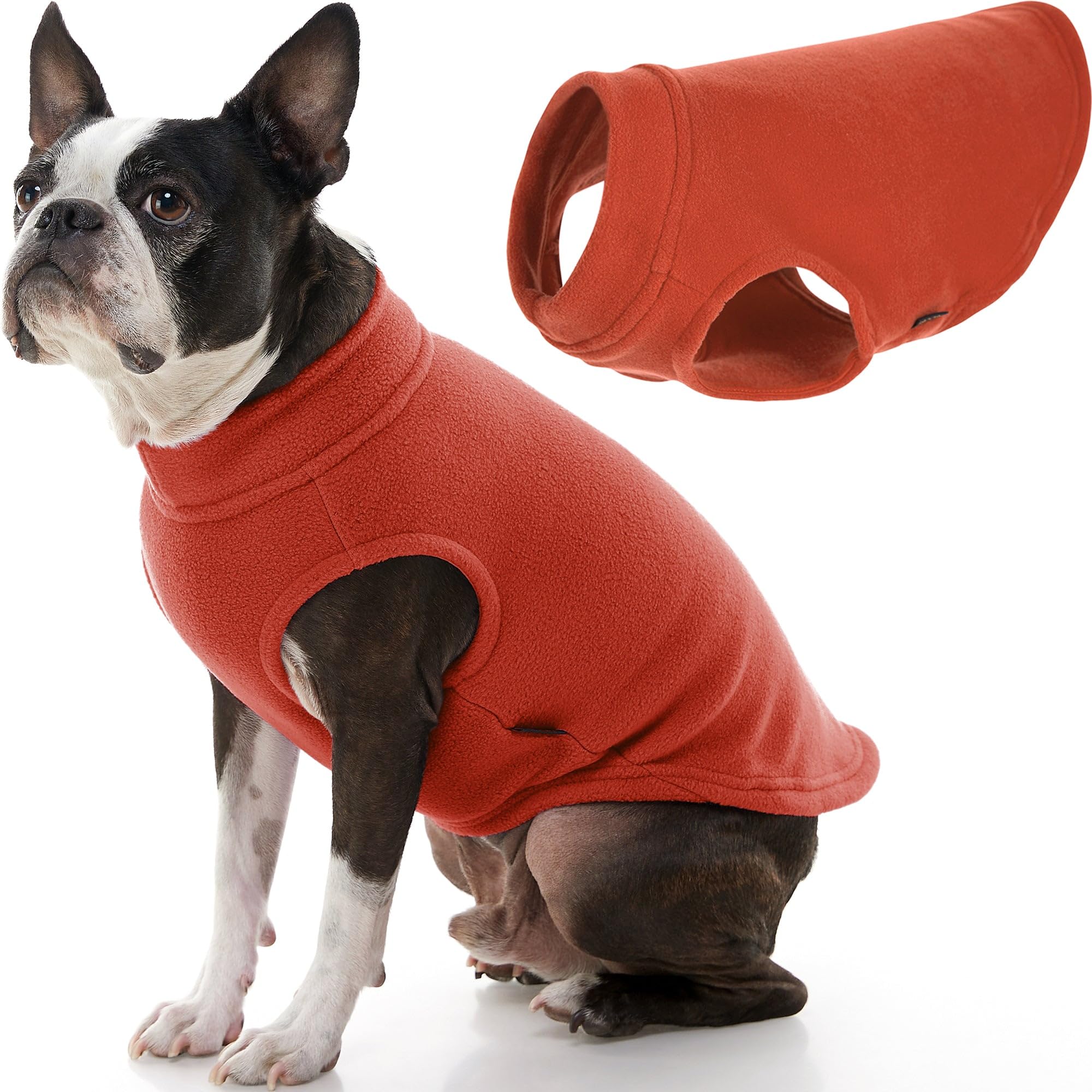 Gooby - Stretch Fleece Vest Sweater Fleece Vest Jacket Jumper Pumpkin Size XL (16")