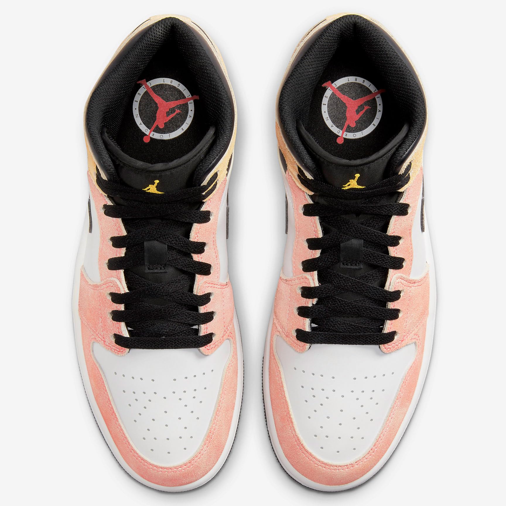 nike Air Jordan 1 Mid SE Flight Club DX4332 800 Magic Ember/Sundial White Black Mens Shoes - Size 9