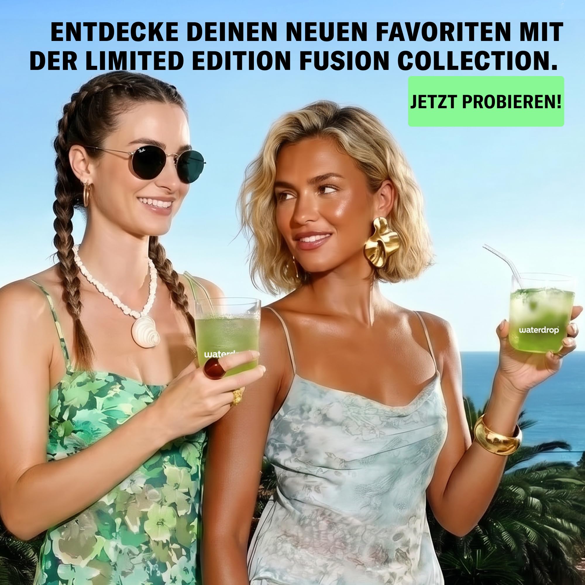 waterdrop® Wildberry, Paradise & Evergreen Fusion – 36 Waterdrop Würfel – Zuckerfreier Durstlöscher & Alternative zu Getränkesirup und Geschmackspulver – Geschmack für Wasser ohne Zucker - vegan