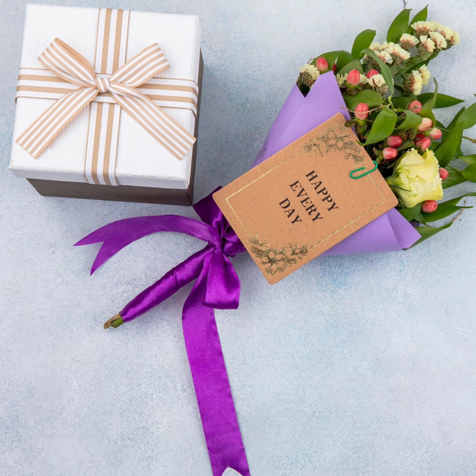 G2PLUS Purple Satin Ribbons 40mm: Wide Fabric Ribbons, 22M for Gift Wrapping Cake Decoration, Wedding Parties - Image 4