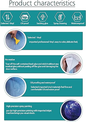 Miniatura 6 de FLFK - Calcomanías para escaleras  Adhesivos para escaleras autoadhesivas de madera para decoración del hogar, 39.3 pulgadas de ancho x 7 pulgadas