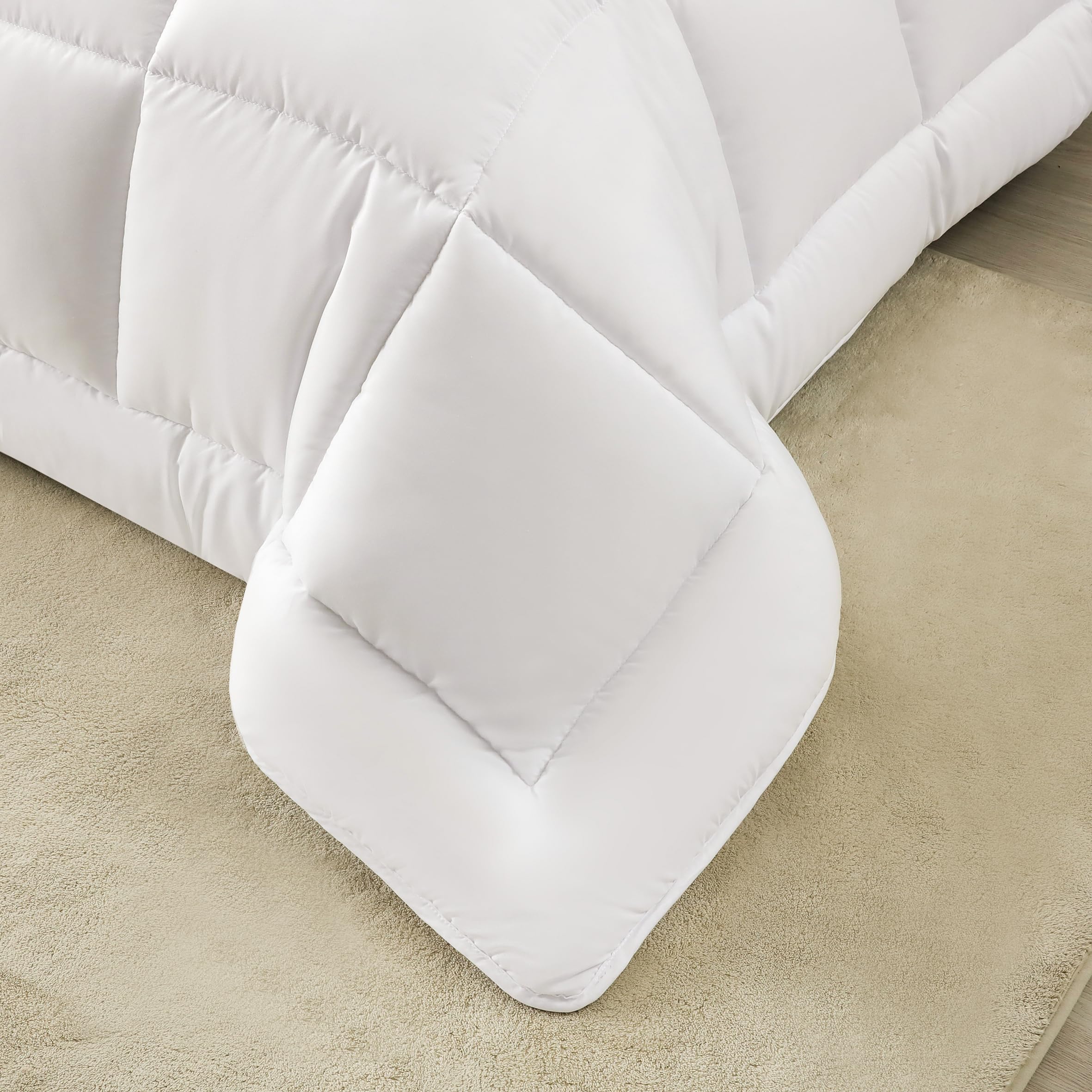 NORA HOME Piumone King Size Invernale 280x240. Piumino molto caldo 400 g/m² Bianco in fibra di qualità 3D. Tocco Petalo. Livello Termico Molto Alto 4,5/5. Certificato Oeko-Tex 100 – POLAR