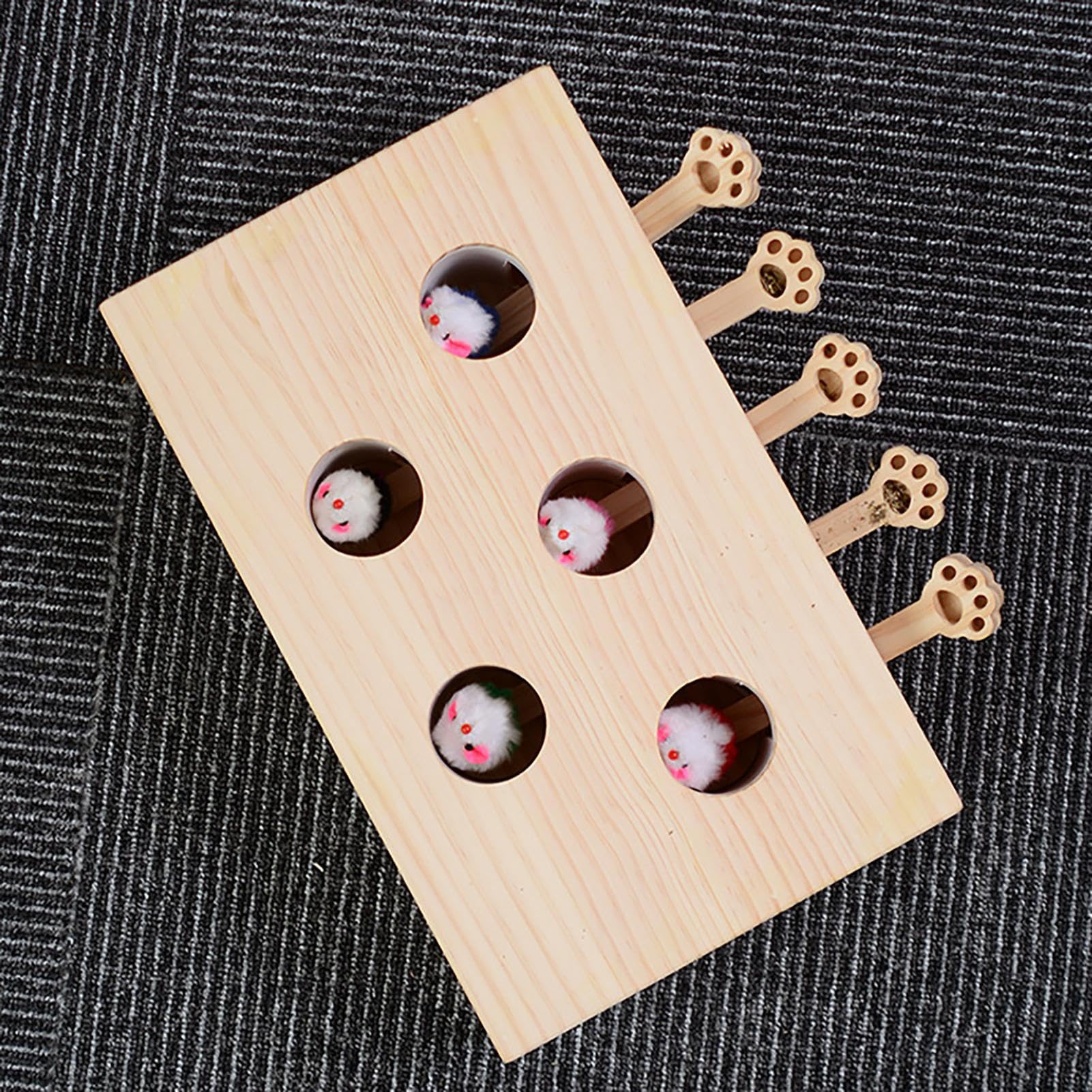Interactifs Chat Puzzle Souris Mobile, Exercice | Puzzle Tape-Taupe En Bois Chatons Relaxant Pour Chats D'Intérieur Anti-Ennui Stimulation Mentale Exercice Instincts Naturels
