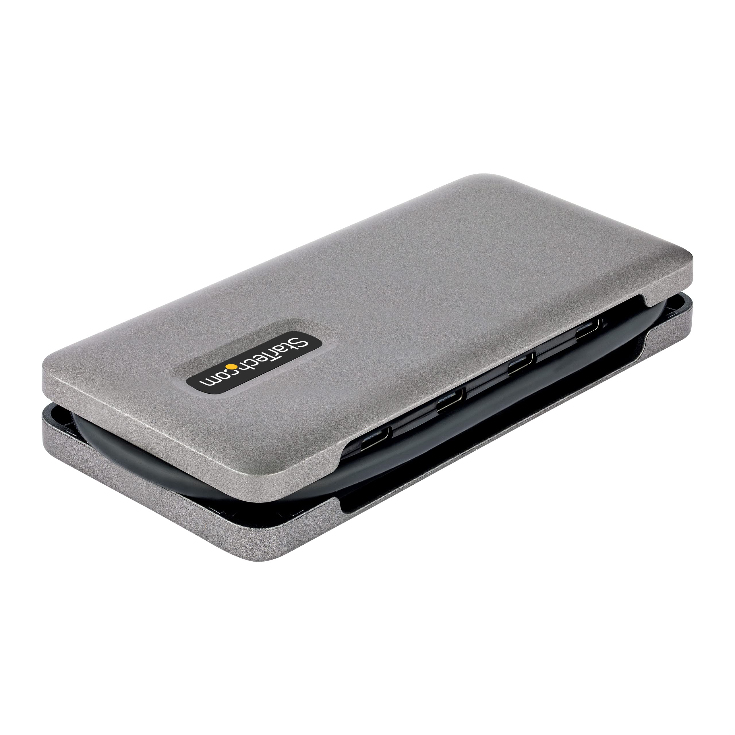 StarTech Hub USB-C 4 Porte 10Gbps con 4x USB-C, PD 100W (HB31CM4CPD3) | Portatile, Cavo Avvolgente da 32cm, Splitter USB-C
