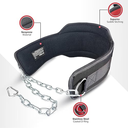 Miniatura 4 de Cinturón de inmersión para levantamiento de pesas, cinturón con peso con cadena para dominadas, cinturón de levantamiento de gimnasio para