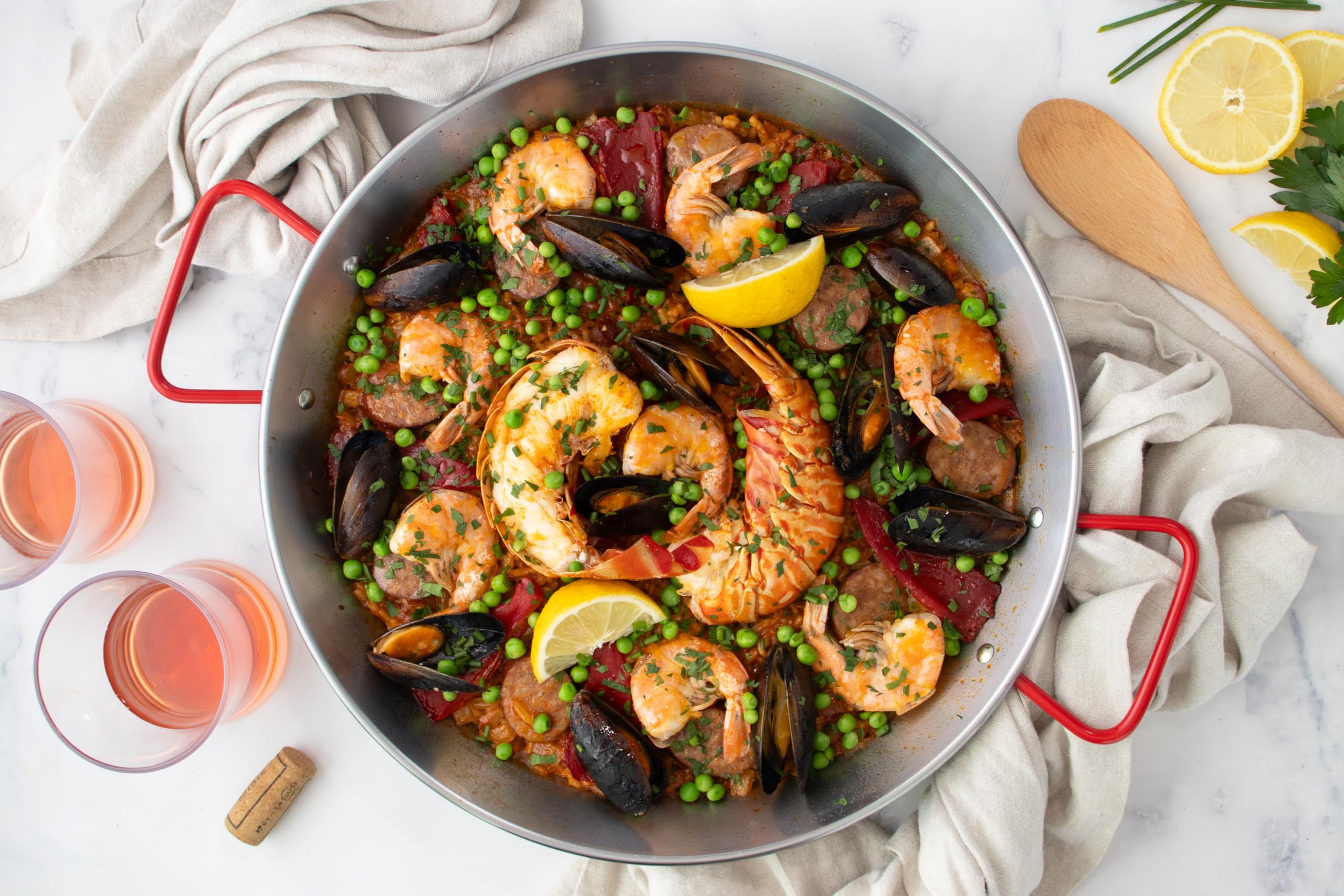 Matiz España Deluxe - Juego de regalo de cocina de paella, ingredientes españoles auténticos | Sartén tradicional, regalo de cocina gourmet y horneado para los amantes de la comida