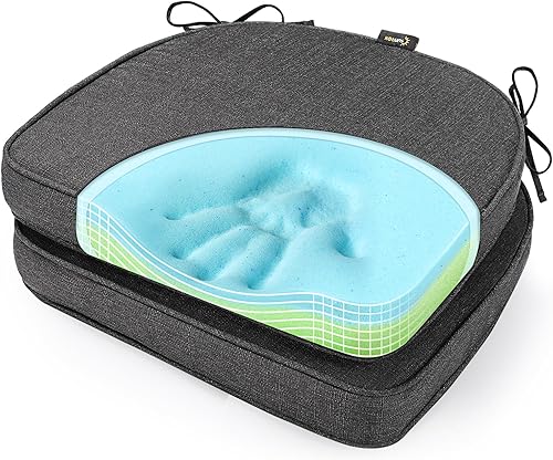SUNROX FadeShield - Cojines de espuma viscoelástica de gel para silla, resistentes al agua, resistentes a las manchas, duraderos, reversibles, con