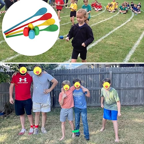 Miniatura 3 de Juego de bolsas para juego al aire libre de césped con huevo y cuchara para juegos de carreras bandas de carreras para 3 piernas con premios juegos