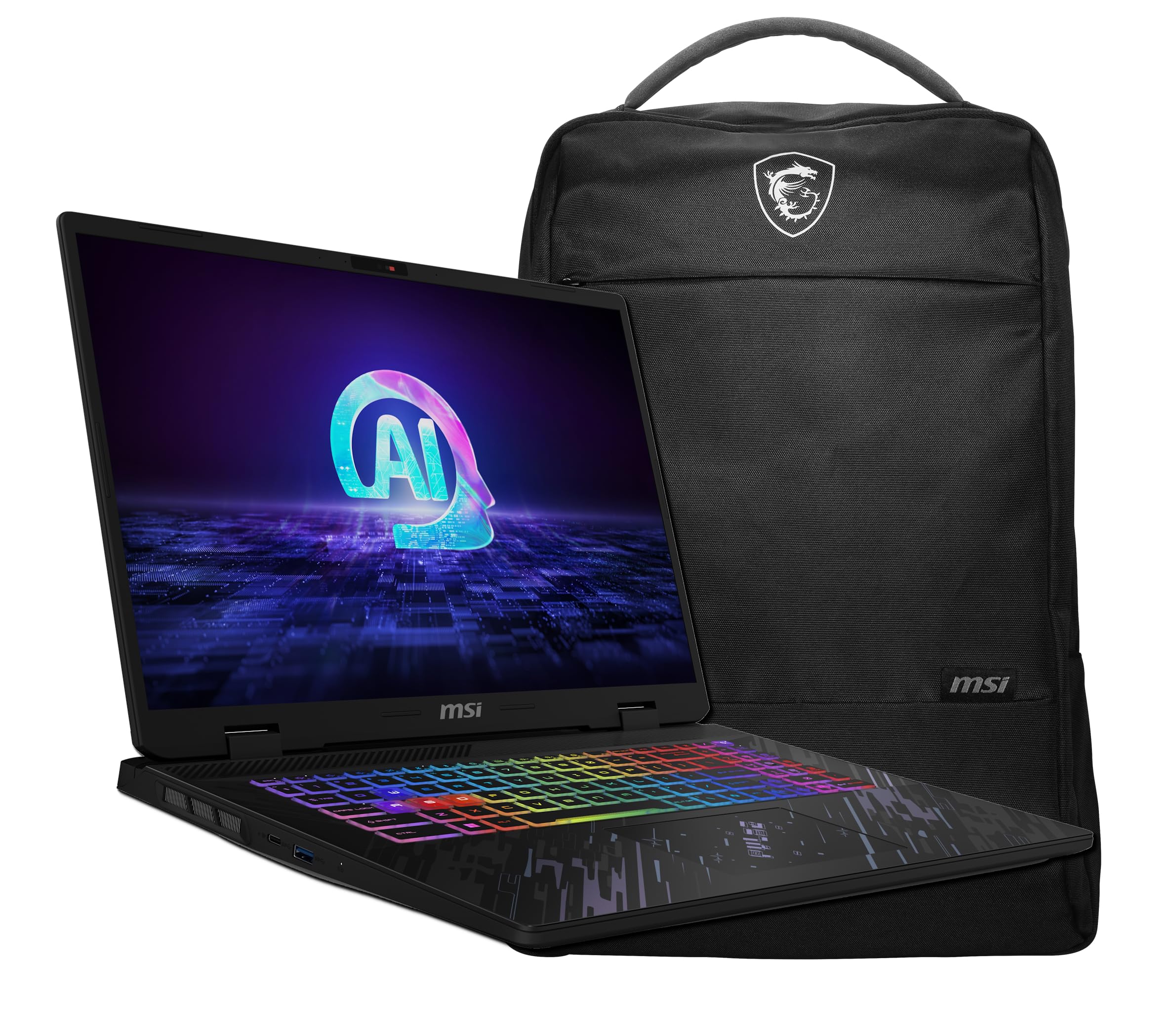 MSI Pulse 17 AI C1VFKG-075IT, Notebook Gaming, 17" 16:10 FHD+ 165hz, Intel Core Ultra 7 155H, RTX 4060 8GB GDDR6, SSD 1TB PCIe4, DDR5 16GB 5600MHz, WiFi 6E, 90Whr, Win 11 Home, [Layout e Garanzia ITA]