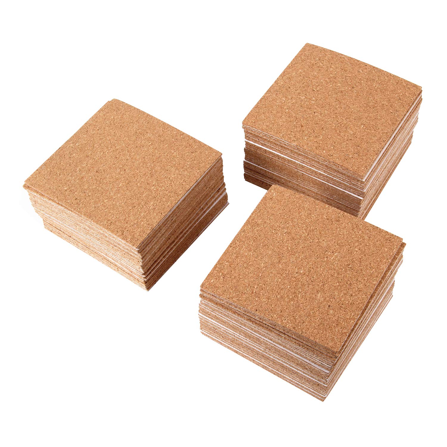 Arroyner 110 Pack Self Adhesive Cork Squares and Round DIY Adhesive