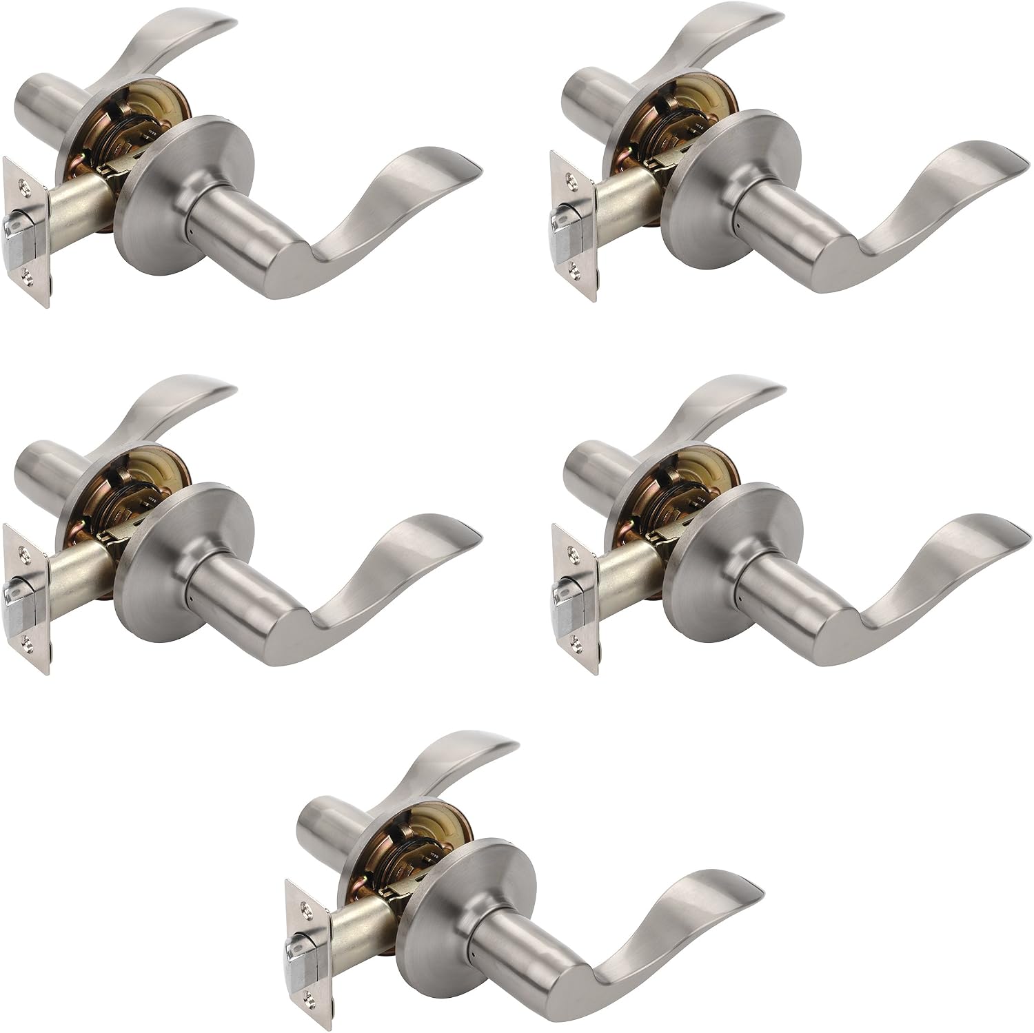 Crazy Clearance Dynasty Heritage Passage Door Lever for Hall and Closet Interior Keyless Door Handle Satin Nickel Contractor Pack (5 Pack) Flash Deals - 80% OFF Dynasty Heritage Passage Door Lever for Hall and Closet Interior Keyless Door Handle Satin Nickel Contractor Pack (5 Pack)