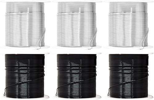 Vista 332 de Mandala Crafts Alambre de aluminio anodizado de calibre 8 para hacer joyas, alambre neutro flexible de color de 128 pies, flexible y flexible