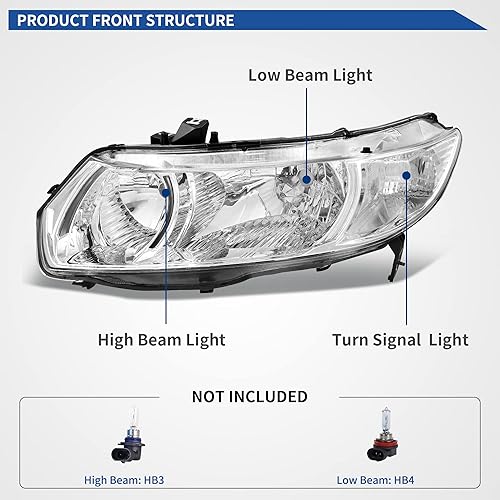 Miniatura 127 de oEdRo Faros delanteros compatibles con Ford F150 / 06-08 Lincoln Mark LT Pickup 2004, 2005, 2006, 2007, 2008, Ford F150 / 06-08 Lincoln Mark LT OE