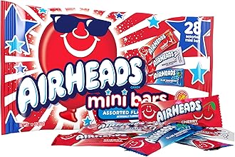 Candy Mini Bars, Red, White, & Blue, Assorted Flavors Variety Bag, Party, Non-Melting, 12 oz Bag