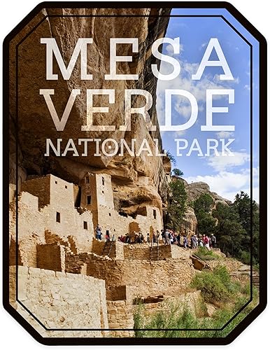Adhesivo troquelado Parque Nacional Mesa Verde, Colorado, Palacio del Acantilado, calcomanía de vinilo para fotografía de 1 a 3 pulgadas (calcomanía