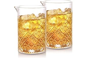 Set of 2 Vast Crystal Cocktail Mixing Glass Pitchers
