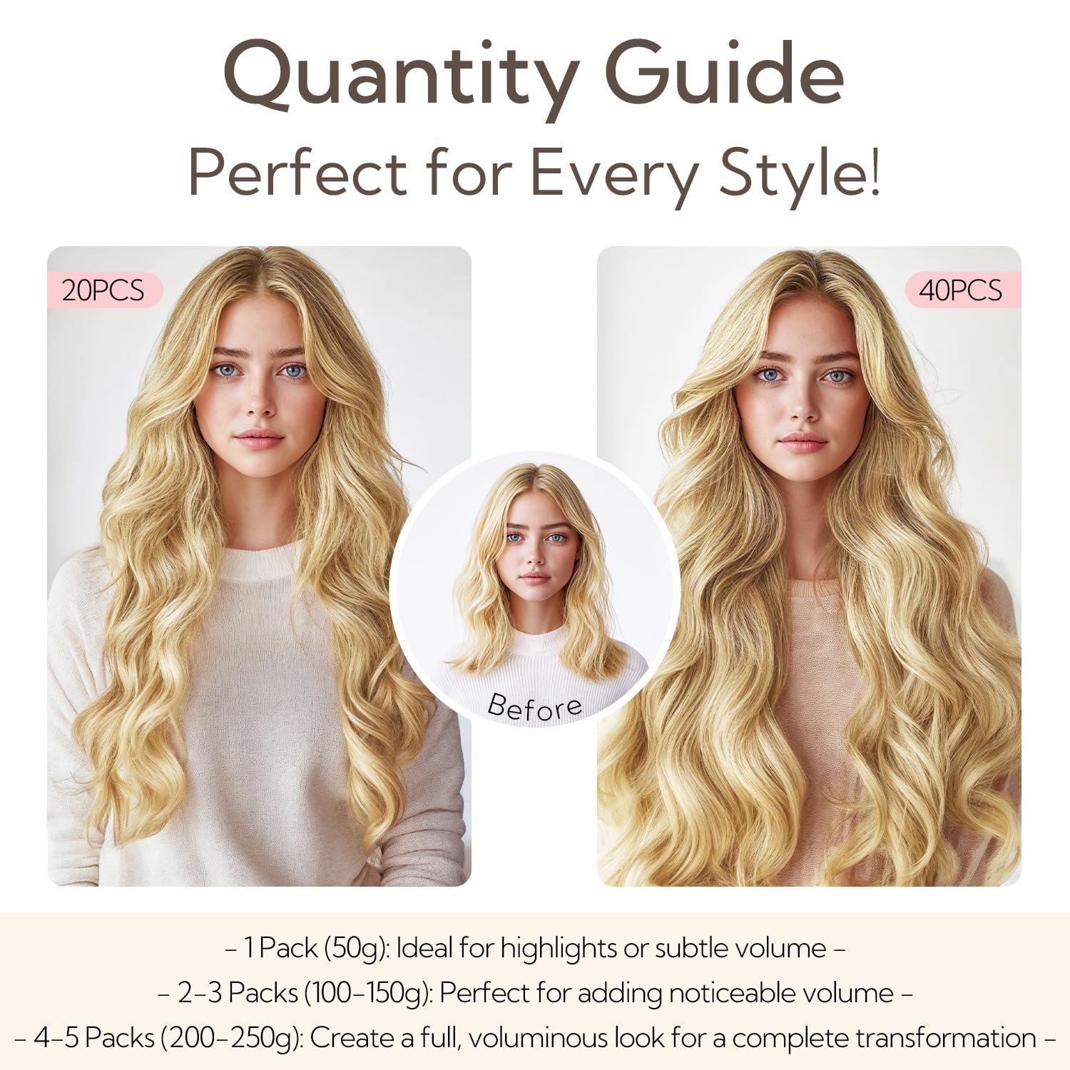 HOTBANANA Tape in Hair Extensions - 20 Inch 20pcs 50g Balayage Chocolate Brown Highlighted Dirty Blonde - Straight Human Hair