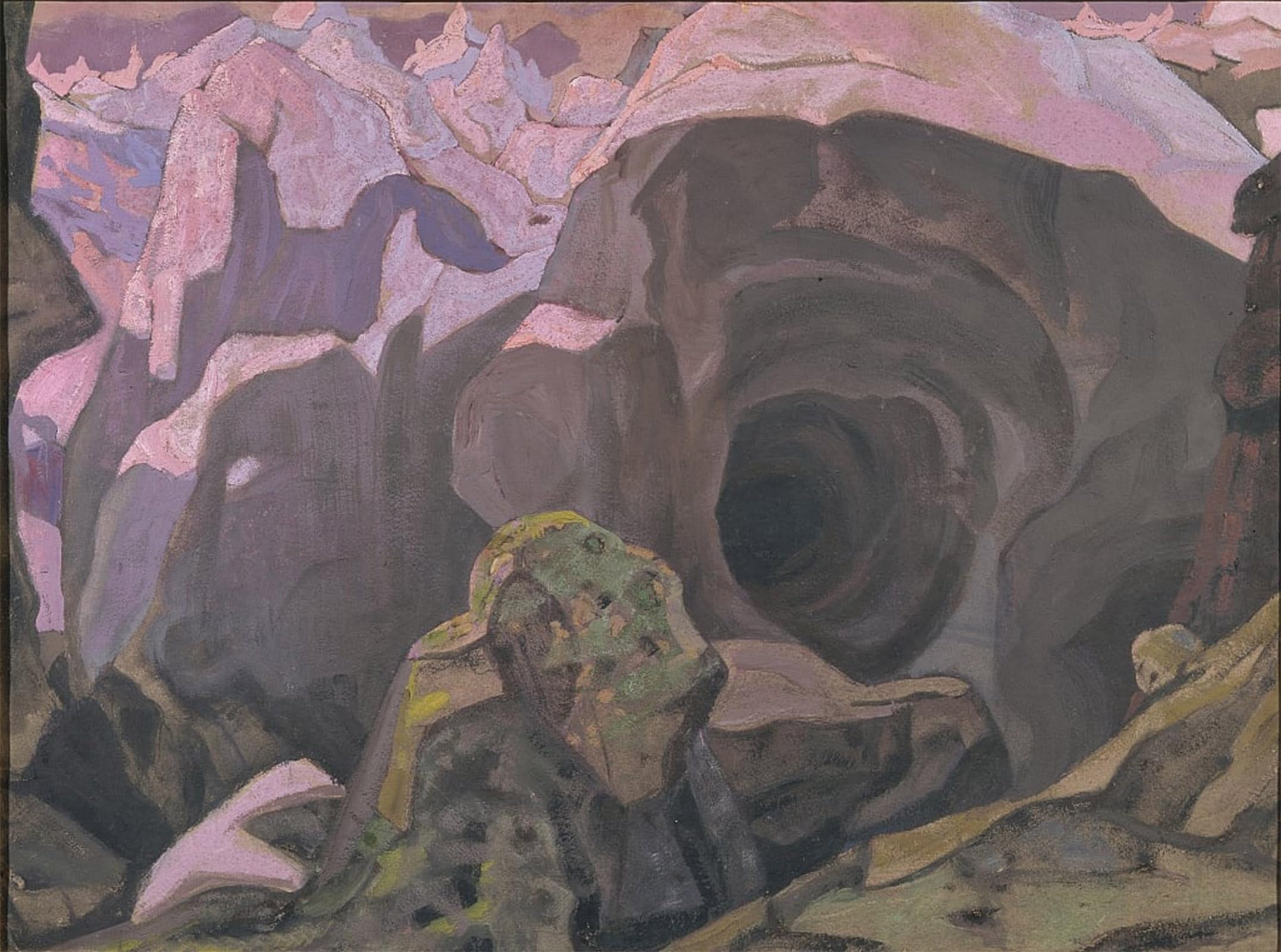 ARTXLXXBN Famous Painting Canvas Artwork Graffiti Print Rondane Stage Design for the Theatre Play Peer Gynt by Nikolai Konstantinowitsch Roerich Portrait Canvas Image for Home Decor 60x90cm
