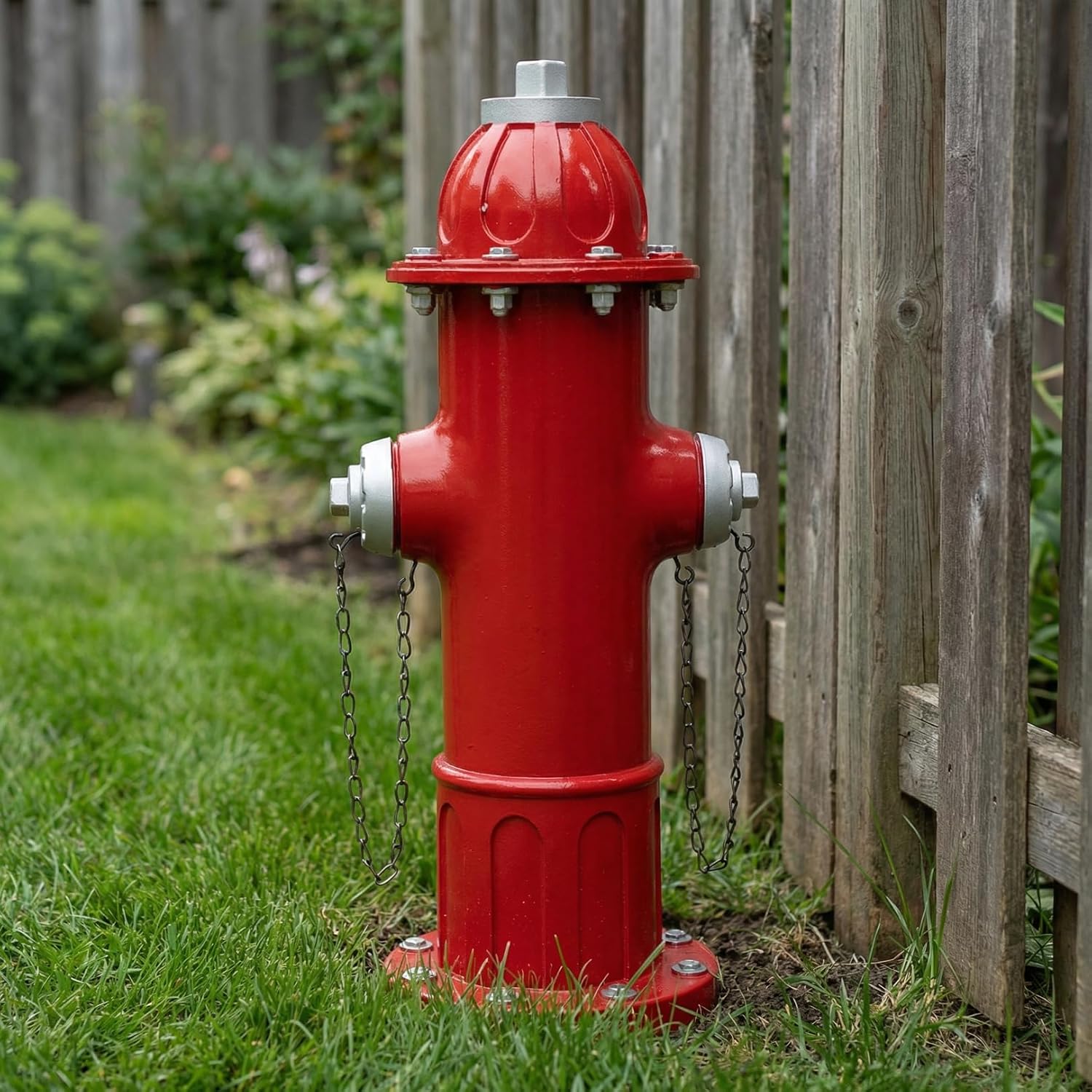 Elenon Garden Red Fire Hydrant Outdoor Statue Decorative for Dog to Peed on, 14.5" Fire Hydrant Puppy Pee Training Post, Gadrden Yard Lawn Backyard Ornament Decoration Firefighter Gift for Men
