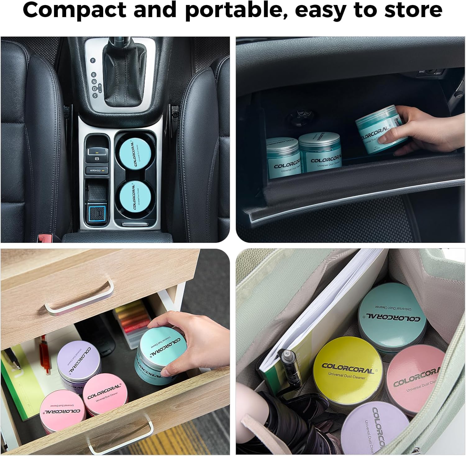 ColorCoral Car Cleaning Gel Universal Gel for Car Vent Cleaner Cleaning Putty Auto Detailing Car Interior Dust Cleaning Kit for Auto Seat, Christmas Stocking Stuffers for Adults Men Women Kid 160g - Image 5