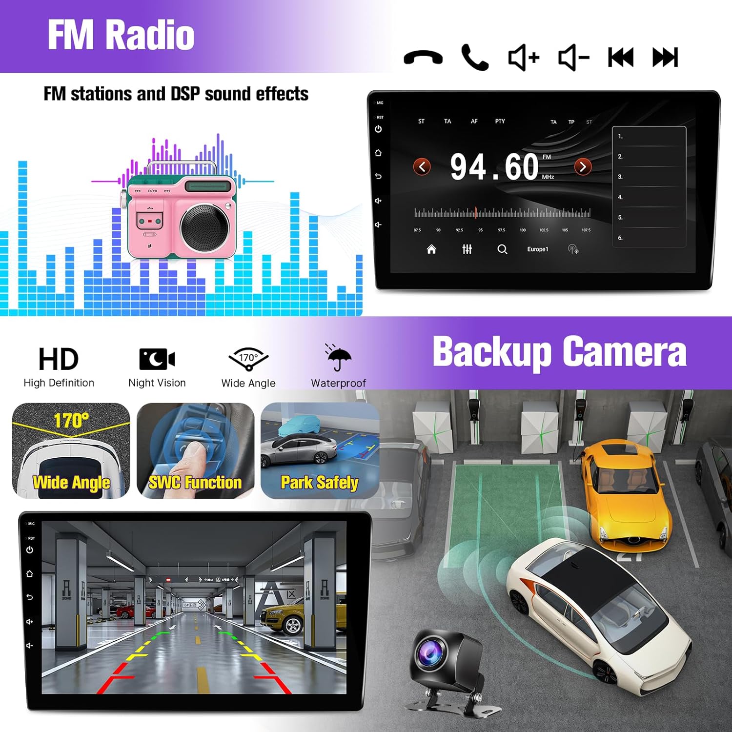 Leadfan Car Stereo for (JBL Version) Toyota Sienna 2004 2005 2006 2007 2008 2009 2010, 9 Inch Screen for Sienna, with Carplay Android Auto GPS FM Backup Camera 2G+32G