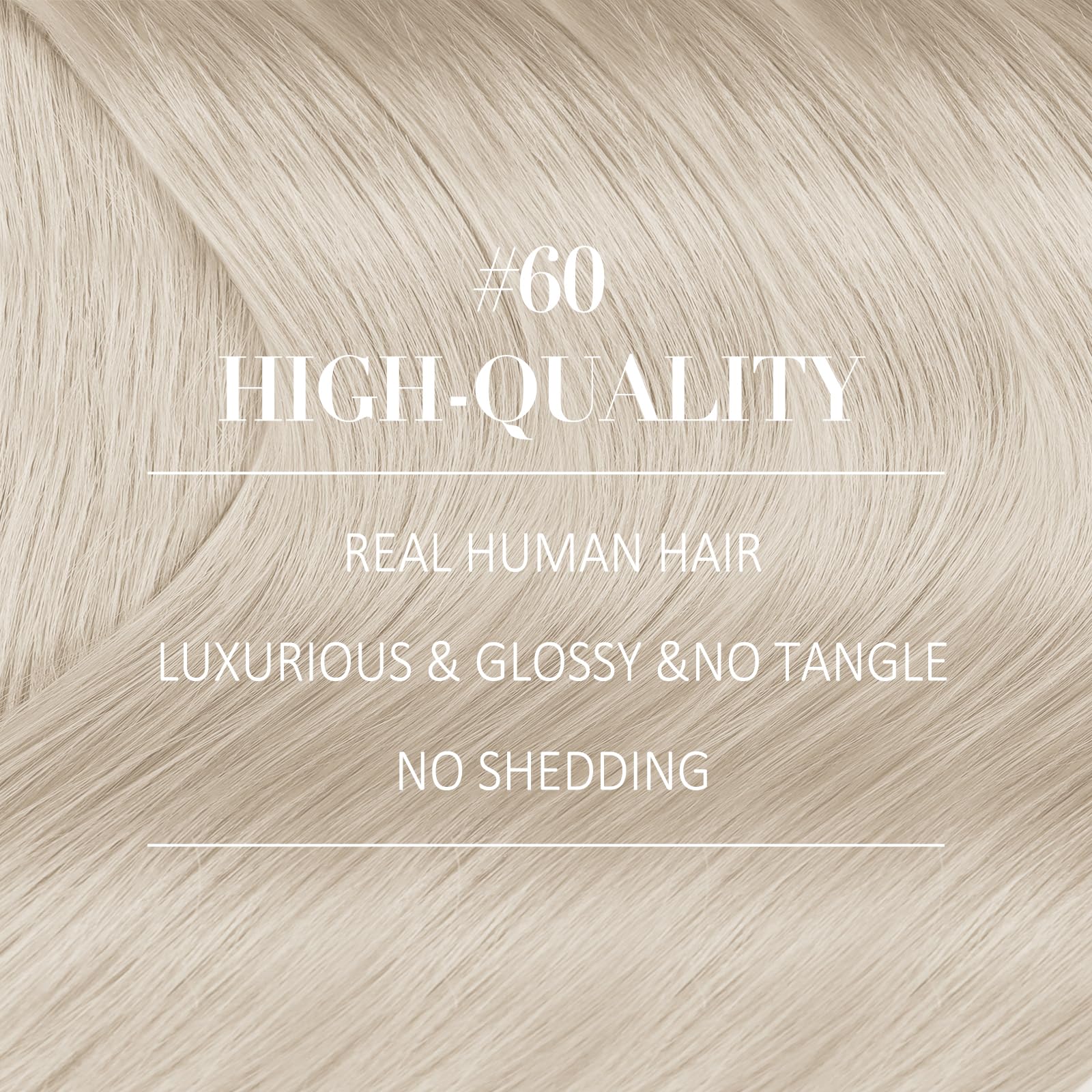 YoungSee Nano Beads Hair Extensions Blonde 22inch Nano Hair Extensions Real Human Hair Platinum Blonde Nano Ring Extensions White Blonde for Women Long Straight Cold Fusion 50s 50g - Image 2