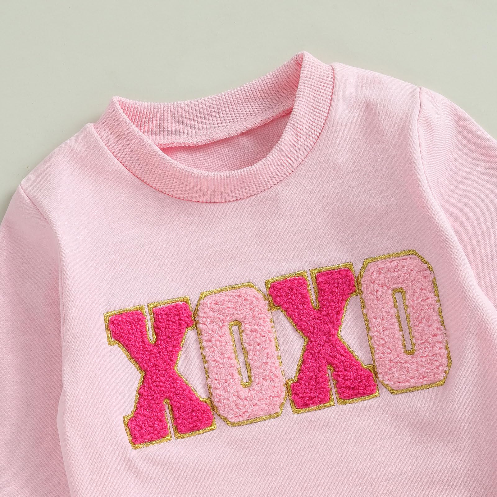 Kayotuas XOXO - Completo per bambina e bambina, con felpa a cuore e tutù in tulle, set carino per feste primaverili
