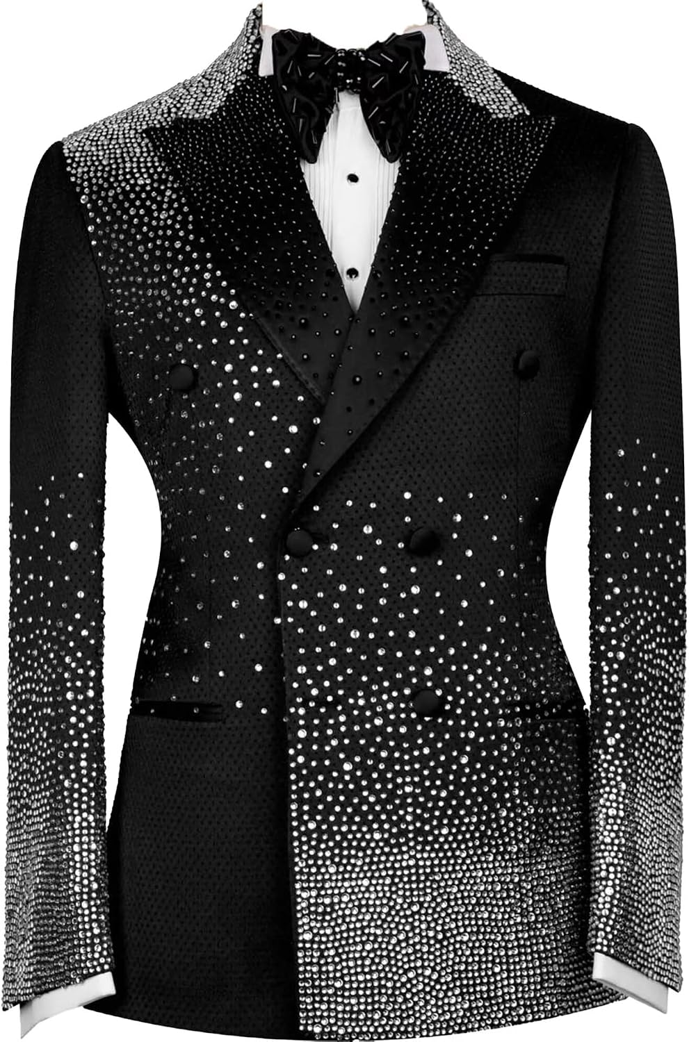 Men's Rhinestone Tuxedo Slim Fit Dinner Jacket