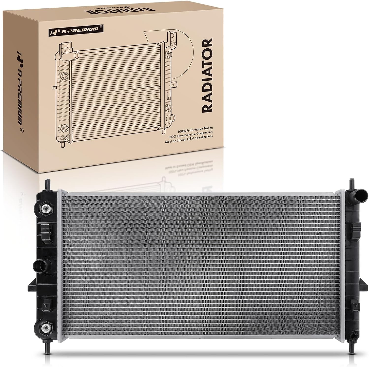 A-Premium Engine Coolant Radiator with Transmission Oil Cooler Compatible with Chevy Cobalt 2005-2010 & Pontiac G5 2007-2010 & Pontiac Pursuit 2005-2006 & Saturn Ion, Auto trans., Replace# 52482167
